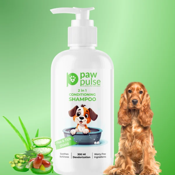 Anti Tick and Flea 2 in 1 Conditioning Shampoo for Dogs and Cats - 300ml
